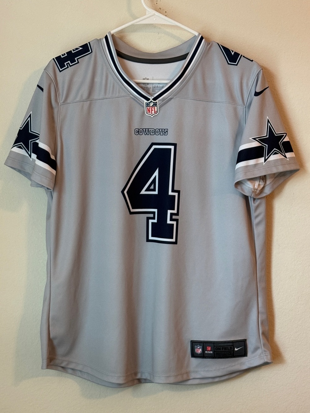 NFL OnField Apparel Dallas Cowboys #4 Dak Prescott Jersey- Large - Picture 3 of 9